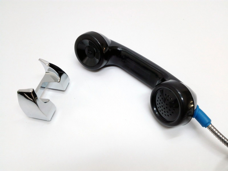 auricular telefono carcel +soporte pared plast metal 8u